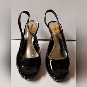 Style and Co. Black Patent Leather Heels size 6.5